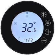 Resim Aubyhe Siyah Gb Elektrikli Isıtıcı İçin Akıllı Wifi Lcd Termostat - Tuya Uygulaması İle Uzaktan Kontrol, Alexa Ve Google Asistan Desteği 