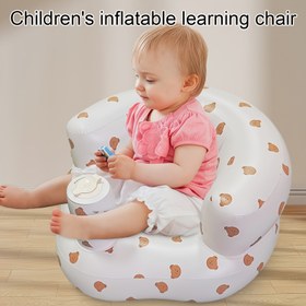 Resim 1 Adet Şirin Şişme Çocuk Sandalyesi, Ayarlanabilir Pompa ile Taşınabilir Hızlı Dolum Yastık - Dayanıklı PVC Malzeme, Bebek Öğrenme ve Beslenme için Mükemmel, Kamp İçin İdeal, Kız ve Erkek Çocuklar için Harika Hediye - Çok Renk Seçeneği, Kamp Sandalyesi, Eğlenceli Tasarım, Hafif Yapı, Sağlam Konstrüksiyon, Seyahat Yüksek Koltuğu 