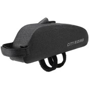 Resim Bisiklet Üst Boru Çantası - Su Geçirmez Nilon, Kolay Montaj, Dışarıda Bisiklet Sürerken Eşya Taşıma Çok Renkli Çok Renkli 