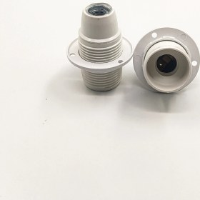 Resim Dekoratif Plastik E-14 Tam Dişli Halkalı Duy Beyaz (2 Adet) 