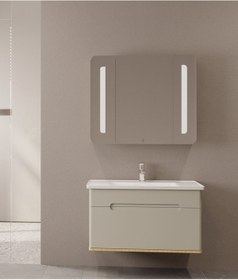 Resim Westday Desing Mılano 80 Cm Grı Banyo Dolap Takımı 