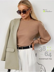 Resim Sayou Büyük Beden Ofis Lapşa Bluz 211634916 Kahve 