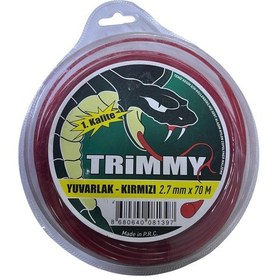 Resim Trimmy 1. Kalite Yuvarlak Kırmızı Tırpan Misinası 2.7 Mm X 70 M 