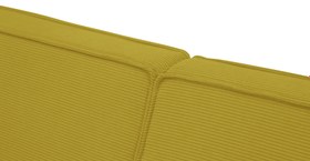 Resim Klem 290 x 264 Köşe Silindir Ahşap Ayak - Fitilli Kadife - Polen Sarı / Koyu / Rahat Dolgu 