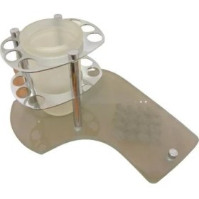 Resim Azm Hırdavat Atak Elips Set Üstü Cam Fırçalık Köşeli Krom 20 300 87 
