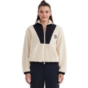 Resim Skechers Outdoor Fleece Half Zip Sherpa Kadın Beyaz Sweatshirt 