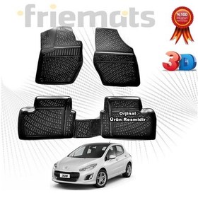 Resim Peugeot 308 3D Havuzlu Paspas Hb 2008 - 2013 Arası Siyah N11.27427 