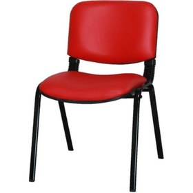 Resim Ofiscombin Ofis Büro Bekleme Misafir Çalışma Konferans Koltuğu Form Sandalye Kirmizi Deri 00047499860 