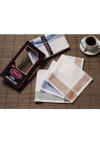 Resim Gözde Siyah Kutulu 42X42 Cm 12 Adet Kumaş Mendil - Gm 02 (412271882) Gri - Kahverengi - Mavi 