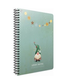 Resim Lucky Notes Spiralli Karton Kapak A4 80 Yaprak Kareli Defter 