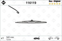 Resim SİLECEK SÜPÜRGESİ ARKA GOLF3-GOLF4 340 mm 