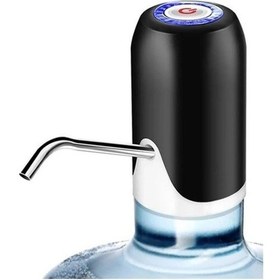 Resim Toptanfoni Otomatik Şarjlı Damacana Su Pompası Elektrikli Usb Sebil Siyah 