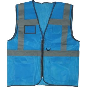 Resim Kalant Fileli Reflektörlü Mühendis Yeleği (Turkuaz) 