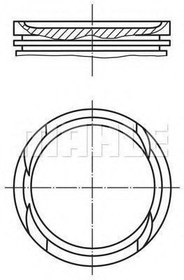 Resim Fiat Bravo 1.4 8V Piston + Segman 040 72MM MAHLE Marka 71732628 
