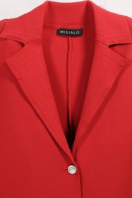 Resim Kırmızı Triko Kadın Blazer Ceket - KIRMIZI / 36 