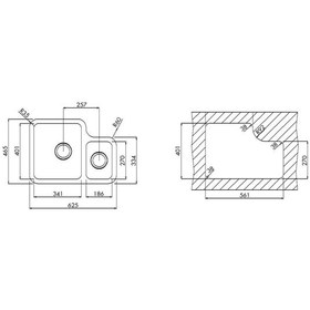 Resim Teka Paslanmaz Çelik Eviye - Stage Be 625 Sağ 