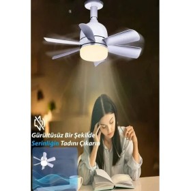 Resim Helios HS-9301 Vega 25W 5 Pervaneli LED Işıklı Tavan Vantilatörü 