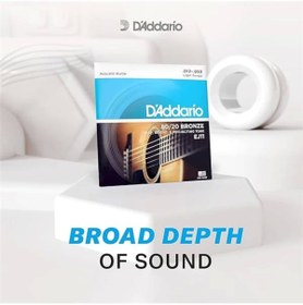 Resim AyrStore D'Addario EJ11 80/20 Bronze Akustik Gitar Teli (12-53) 