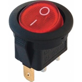 Resim Powermaster IC-131A 3 Pin Yuvarlak Işıklı Anahtar 20 mm 