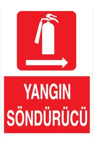 Resim Uytab Yangın Söndürücü Uyarı Tabelası - 20x30 Alüminyum Kompozit Panel - Y54 
