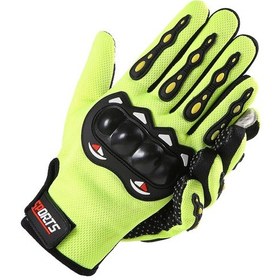 Resim Lrc Kışlık Kadife Isıtmalı Soğuk Korumalı Motosiklet Eldiveni, Dış Mekan Tam Parmaklı Dokunmatik Ekran Eldiveni Yeşil 