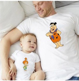 Resim Çakmaktaş Baba Kız Tişört Zıbın Kombini 