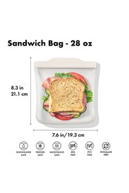 Resim Oxo GG Silikon Tekrar Kullanılabilir Çanta - Sandviç Poşeti (28 oz) -828 L 