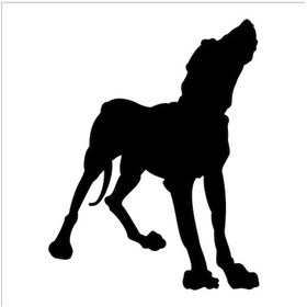 Resim Köpek Folyo Sticker Derstv893 130cm Uzunluk Siyah 