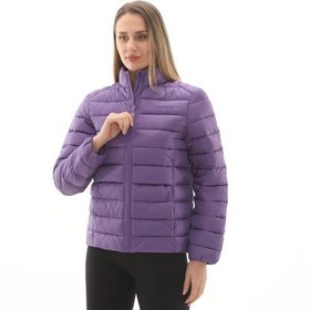 Resim Skechers W Outerwear Pop Up Detailed Padded Jacket Kadın Ceket Mor 