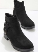 Resim Bambi Siyah Süet Kadın Bot & Bootie K02216011702 