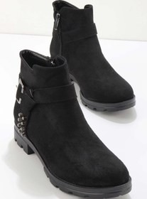 Resim Bambi Siyah Süet Kadın Bot & Bootie K02216011702 
