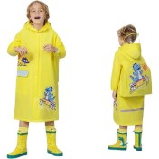 Resim China Çocuk Yağmurluğu Bebek Anaokulu Ilkokul Öğrencileri Karikatür Panço Erkek ve Kız Çocuklar Için Okul Çantası Yağmurluk Yağmur Dişli (Yurt Dışından) 