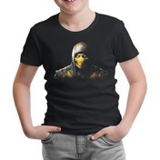 Resim Mortal Combat - Scorpion Siyah Çocuk Tshirt 