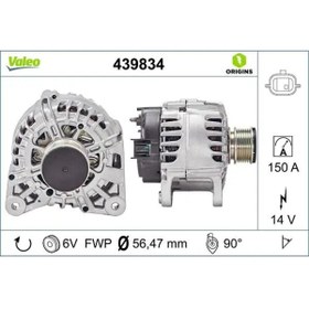 Resim Valeo ALTERNATOR 14V 150 A KASNAKLI K9K CAPTUR CLIO IV KANGOO SCENIC III DOKKER DUSTER LODGY LOGAN II S 