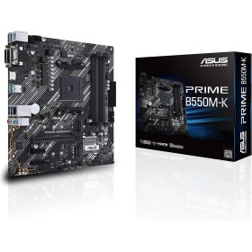 Resim Xnews Asus Prime B550M-K Amd B550 Am4 Ddr4 4400 HDMI DVI VGA Çift M2 Usb3.2 Matx Pcıe 4.0 Ecc Ram Destekli Anakart 