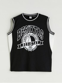Resim LC Waikiki LCW Kids Bisiklet Yaka Beşiktaş Baskılı Erkek Çocuk Atlet ve Şort 