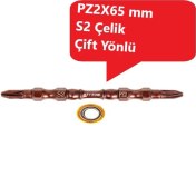 Resim Tyson PZ2X65 mm S2 Çeliği Çift Yönlü Mıknatıs Uçlu Bits Uç (1 Adet) 