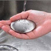 Resim Paslanmaz Çelik Koku Giderici Bar, Oval El Sabunu, Mutfak için, Şef'in Sarımsak, Soğan, Balık Kokularını Gidermek için Sihirli Deodorizing Aracı - Dayanıklı Metal Sabun Kabı Dahil 