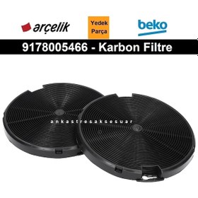 Resim Beko Uyumlu P 40 S (8843101200) Aspiratör Karbon Filtre 9178005466 