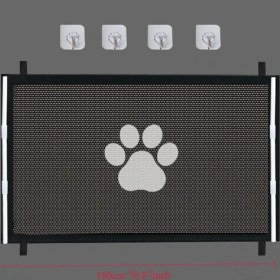 Resim Fochsia Siyah Köpek Çiti 30.71x70.87 İnç - Delme İhtiyacı Olmadan Kapı Ve Merdivenler İçin Dayanıklı Polyester Ağ 