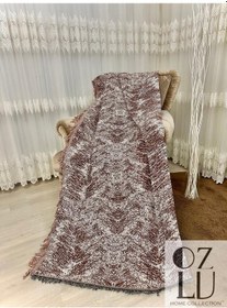 Resim Özlü Home Pamuklu Koltuk Çekyat Örtüsü 170x220 Alaca Acı Kahve Kaydırmaz Koltuk Şalı Acı Kahverengi 