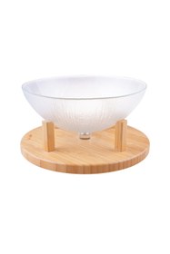 Resim MuratogluHome Kuga Cam Kapaklı Ayaklı Kek Fanusu 30 Cm bambum 