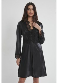 Resim Pierre Cardin 6335 Kadın Saten Altılı Set - Siyah Siyah 