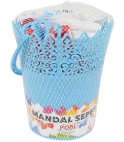 Resim fafatara Çamaşır Mandalı Mavi Sepetli Yaysız Plastik (15 Adet Mandal) 