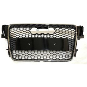 Resim Oled Garaj Audi A5 İçin Uyumlu Panjur RS5 Siyah Krom Çerçeve 2008 