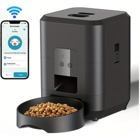 Resim Kediler Ve Köpekler İçin Otomatik Mama Kabı 2.4g Wi-fi 