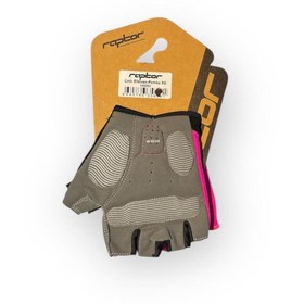 Resim RAPTOR Cırtlı Kısa Parmak Bisiklet Eldiveni MTB Yarım Parmak Pembe XS Beden 