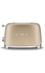 Resim smeg Su Isıtıcılar 50's Style ve 2x1 Ekmek Kızartma Makinesi Mat Gold KLF03-TSF01CHMEU 