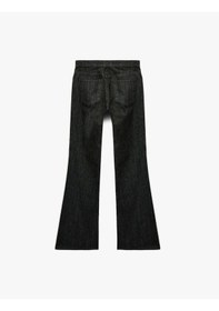 Resim Koton Flare Siyah Kadın Jean Pantolon 6wal40245md Siyah 