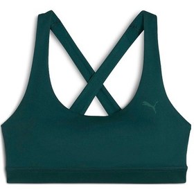 Resim Puma Cloudspun Bra Mid Kadın Yeşil Bisiklet Yaka Sporcu Sütyeni Yeşil 